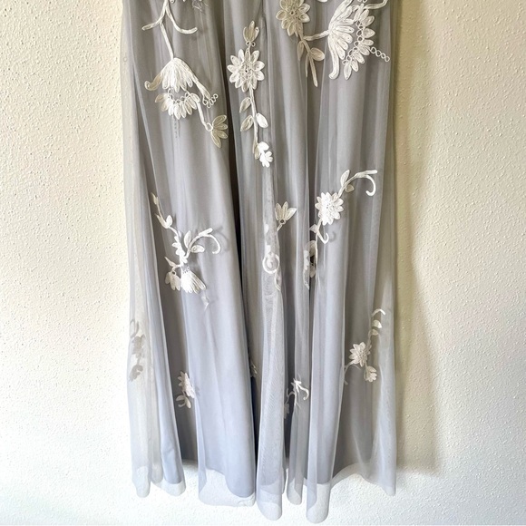 Anthropology BHLDN Bethany Bridesmaid Dress Size 2 US Gray Fairy Core Wedding - Picture 7 of 16